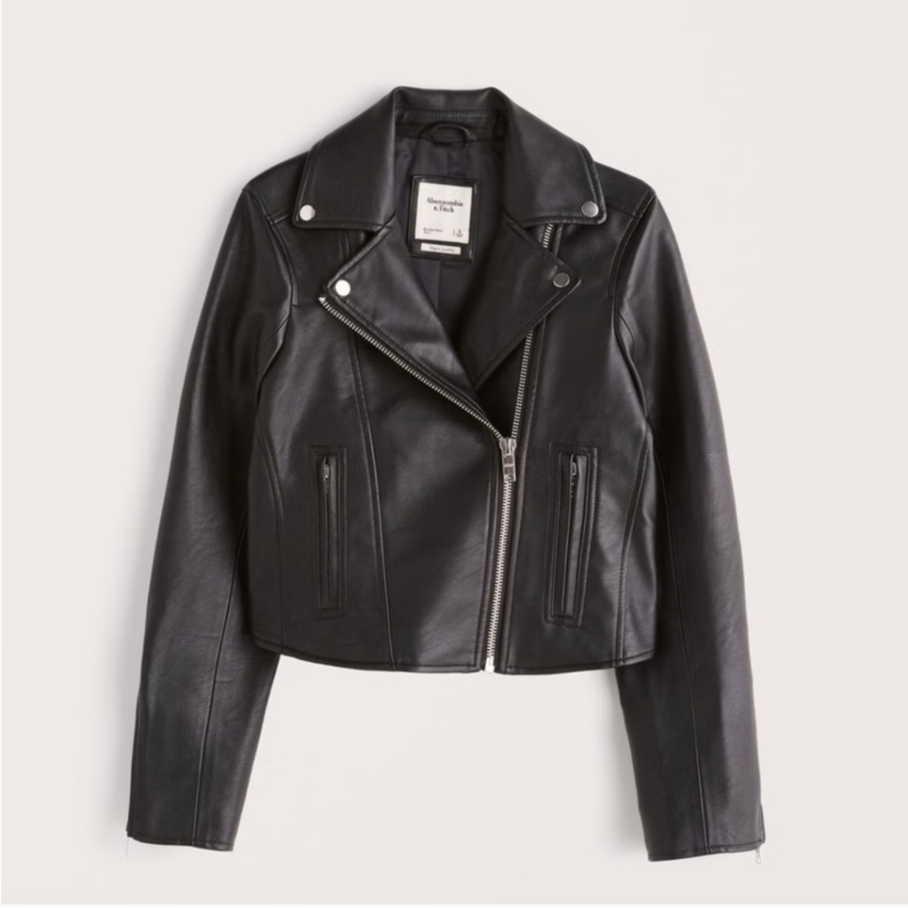Abercrombie vegan moto leather jacket